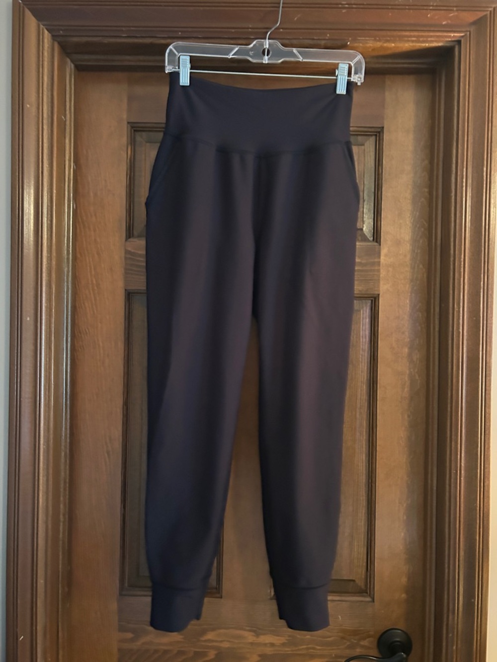 Old Navy Black High-Rise Jogger Pants with Cuffed Ankles